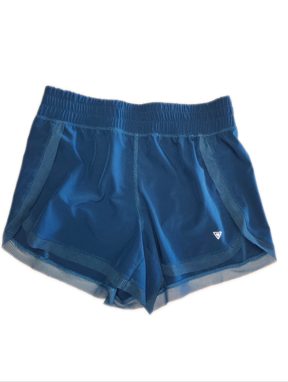 Yogasmoga Dark Aqua Blue/green High Waisted Lightweight Athletic Shorts, M
